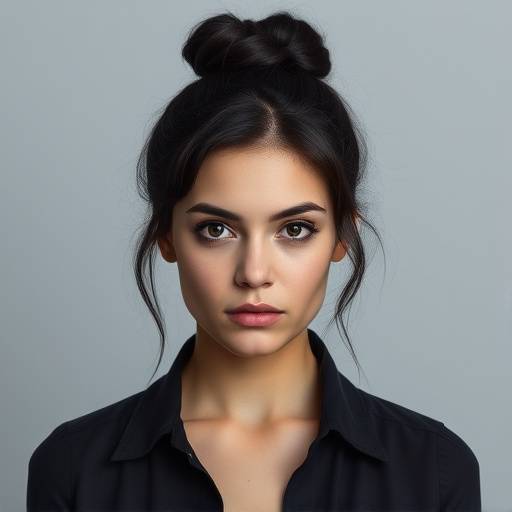 Headshot of Isabella Moretti, a woman with dark hair pulled back in a bun and a serious, focused expression.