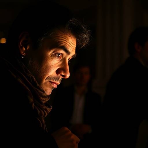 Preview of Method Acting course: An actor intensely focused during a scene study.